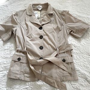Christopher & Banks khaki safari jacket XL